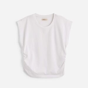 Madewell side cinch White Short Sleeve Tee